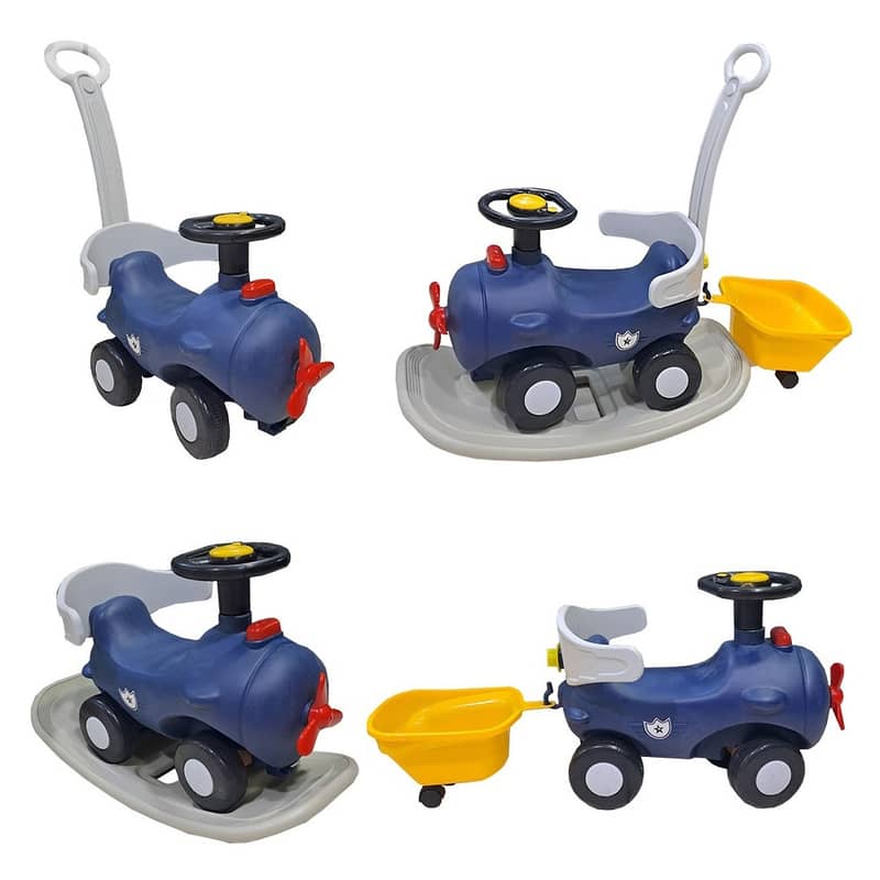3 In 1 Convertible Rocking Ride-on Push Car- سيارة أطفال قابلة للتحويل 1