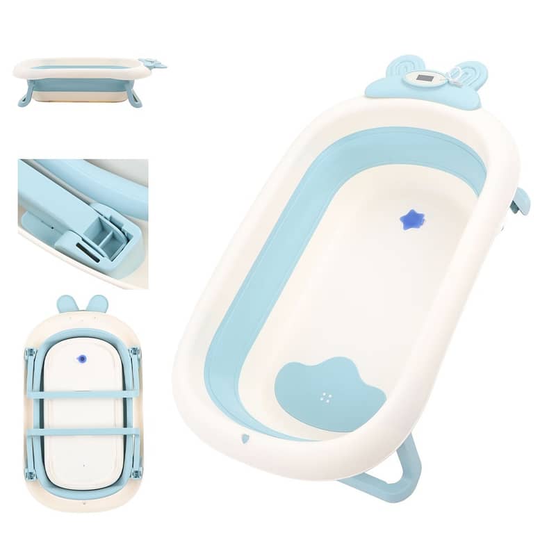 Folding Baby Bath Tub with Thermometer - حوض استحمام قابل للطي 1