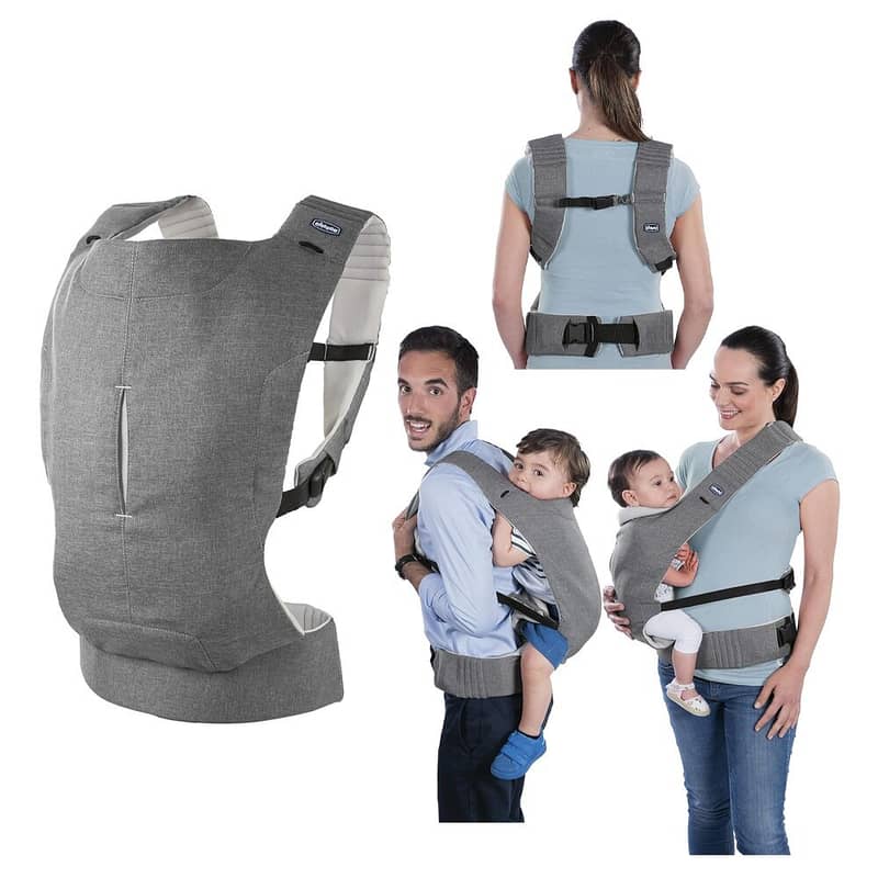2 In 1 Grey Baby Carrier - حمالة أطفال 2 في 1 1