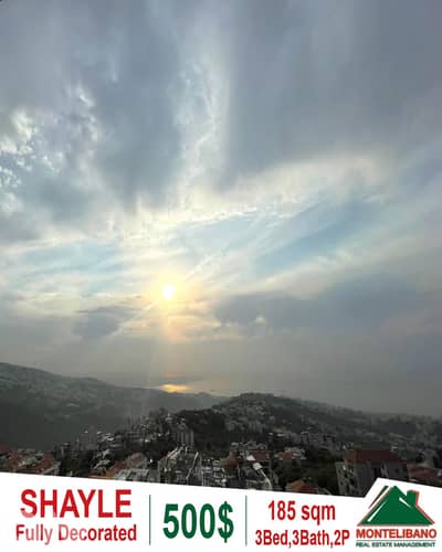 Fully Decorated 185 sqm Apartment For Rent in Shayle with Open View