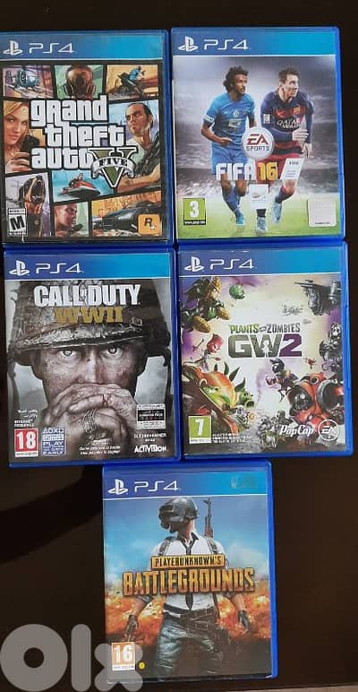 Ps4 games kelloun b  30$ location beirut aw rmeile