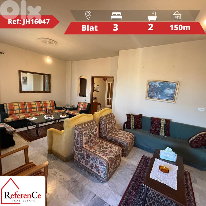 HOT DEAL Apartment in Blat for sale شقة مميزة للبيع في بلاط 0