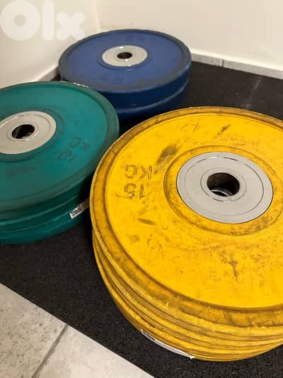 Bumper Plates 140 KG Weights
