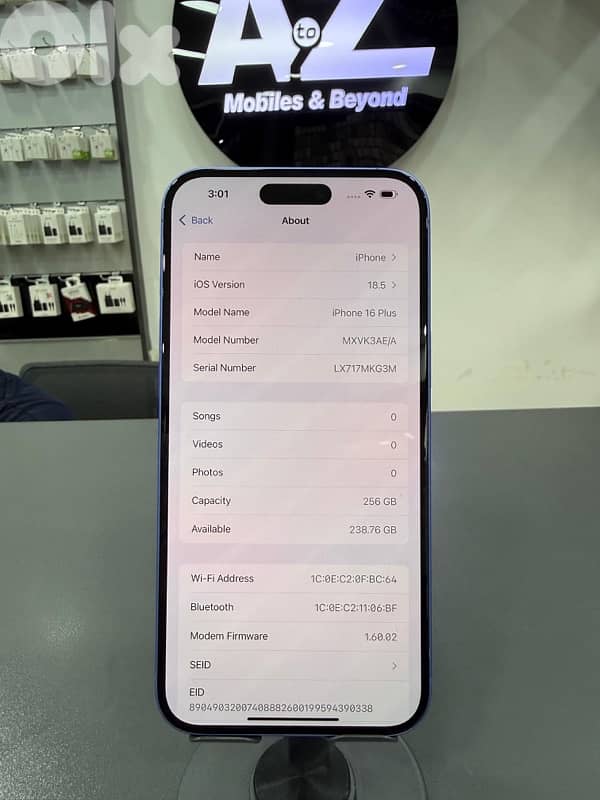 IPHONE 16 PLUS 256GB USED 2