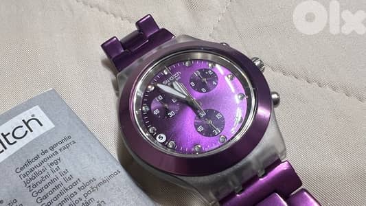 Swatch Watch Unisex Purple