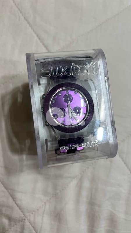 Swatch Watch Unisex Purple 1