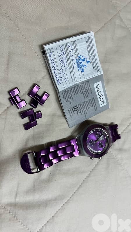 Swatch Watch Unisex Purple 2