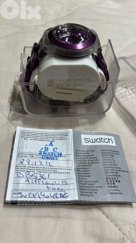 Swatch Watch Unisex Purple 5