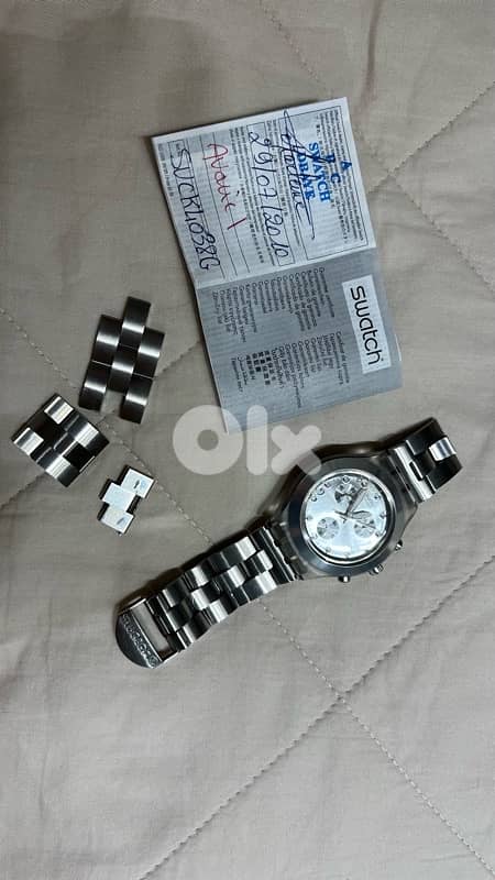 Swatch Watch Unisex Silver 1