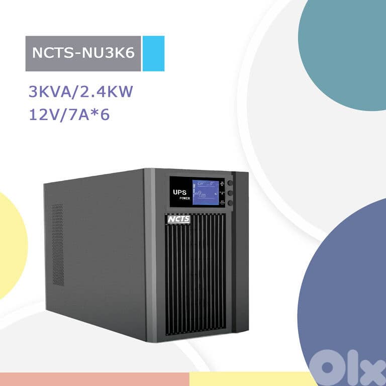 NCTS 3KVA Online UPS 6 batteries inside 0