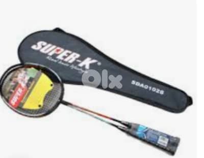 2 Badminton rackets with a bag from sports shop
