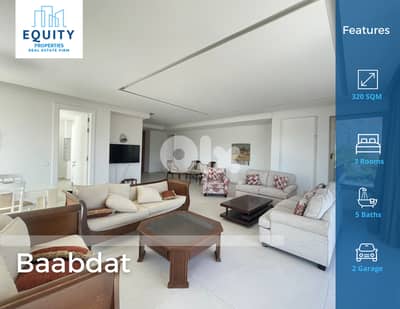 Furnished 320 SQM Apartment For Rent In Baabdat شقة للإيجار #JN2216142