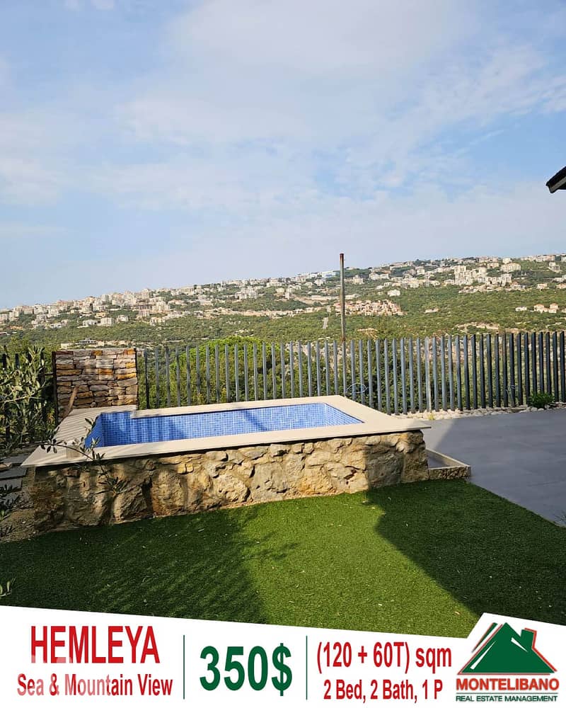 120 sqm Apartment For Rent in Hemleya (حملايا) with 60 sqm Terrace 0