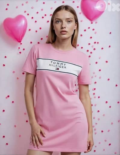 Tommy Hilfiger Women’s T-Shirt Dress –Casual Short Sleeve Cotton Dress