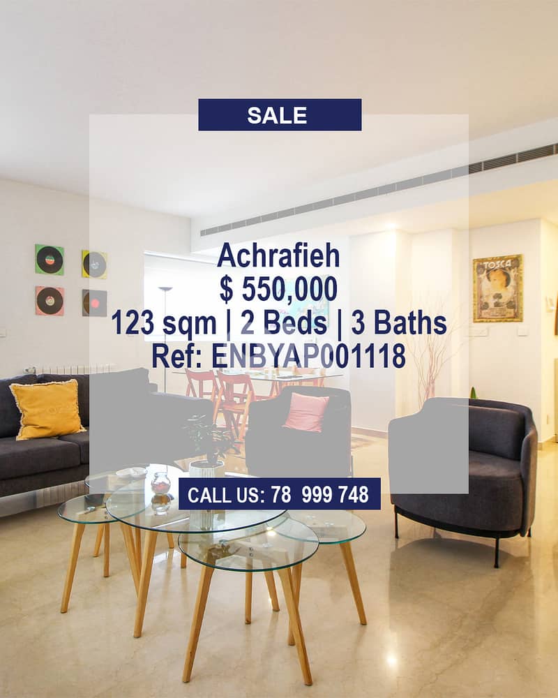 Apartment for Sale in Achrafieh | High Floor | Sea View | Security 0