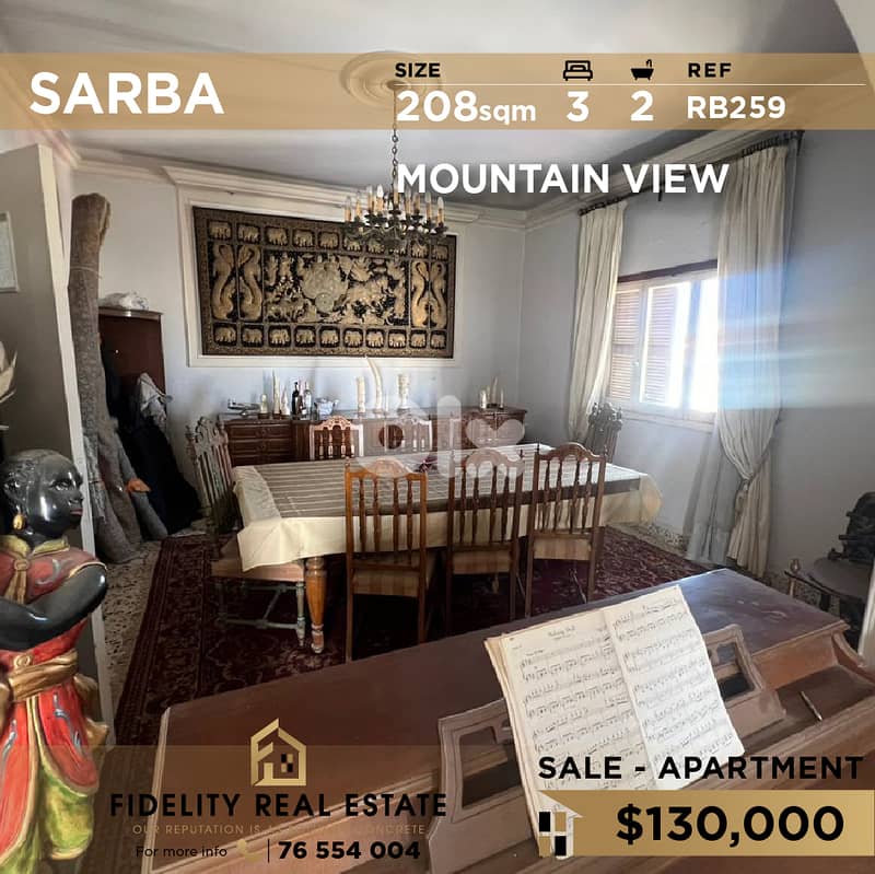 Apartment for sale in Sarba RB259 شقة للبيع في صربا 0