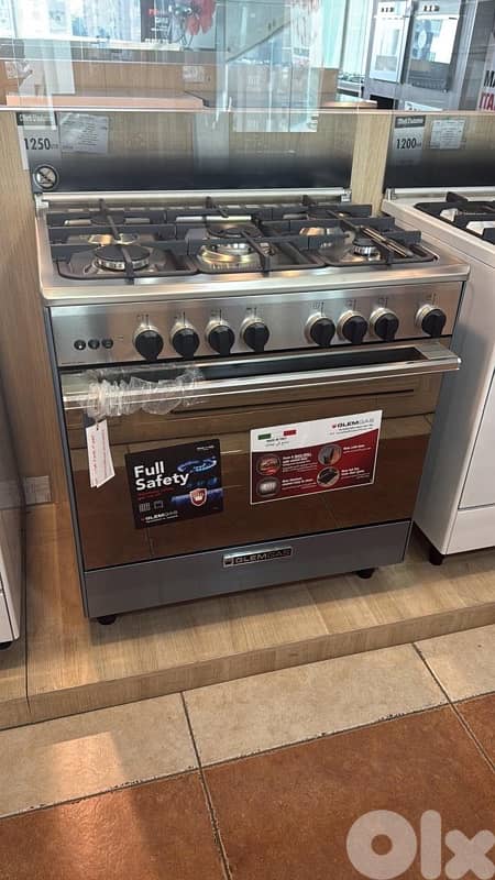 Gas Cooker Glem Gas 90cm فرن غاز غليم الأصلي فرن عريض 0