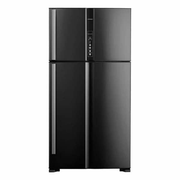 Refrigerator Hitachi 2Doors Black براد هيتاشي الأصلي لون أسود 0