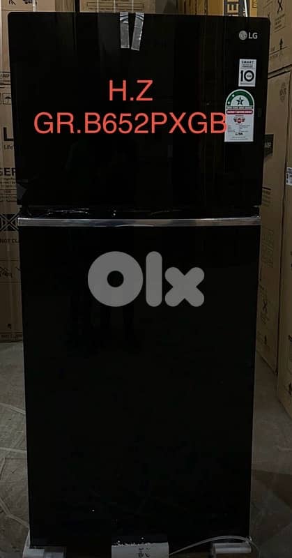 Refrigerator LG 26ft Glass Black براد أل جي الأصلي أسود زجاج 0