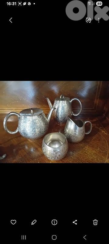 silverplated tea set 0