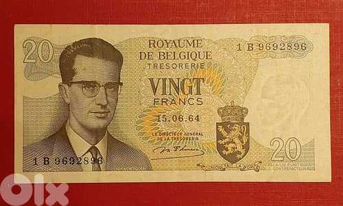 Belgium 20 Francs 1964
