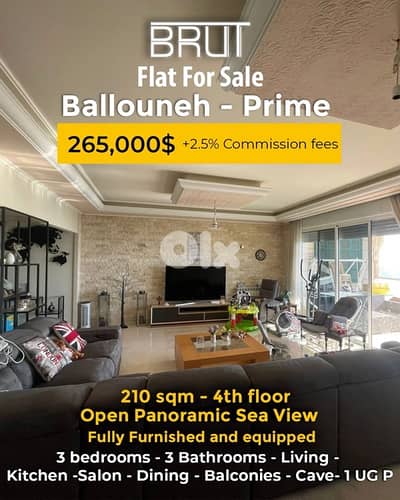 Ballouneh Prime -210 sqm Fully Furnished - Under Market Price