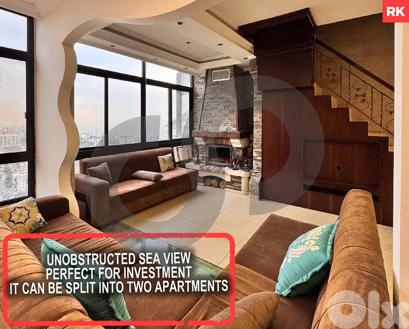 Unobstructed Sea View, duplex, metn, bsalim/بصاليم REF#RK128138 0