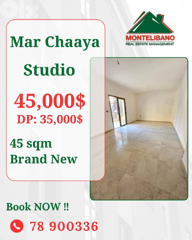 Prime Location Brand New 45sqm Studio For Sale in Mar Chaaya(مار شعيا) 0