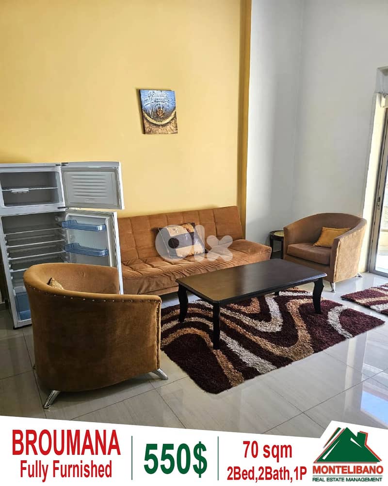 Fully Furnished 70 sqm Duplex For Rent in Broumana (برمانا) 0