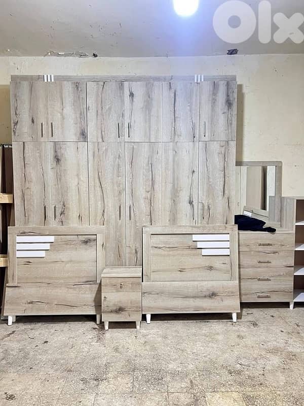 غرفة نوم تختين جديدة من المعمل بافضل الاسعار 0