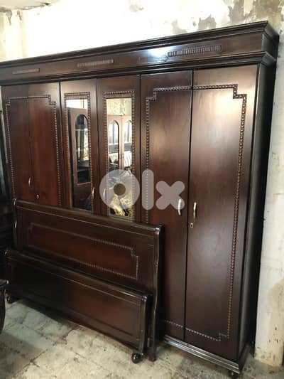 اوضة نوم خشب زان ولاتي ملبسة قشرة زان