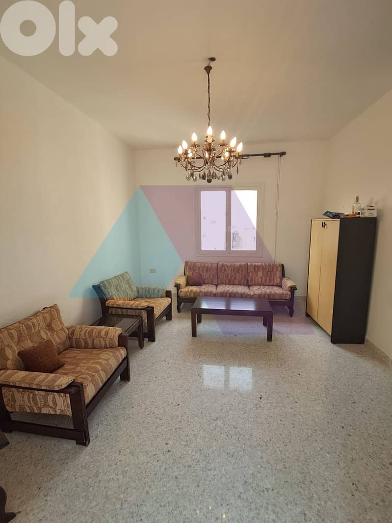 100m2 furnished apartment+terrace+open view 4rent in Forn el Chebak 0