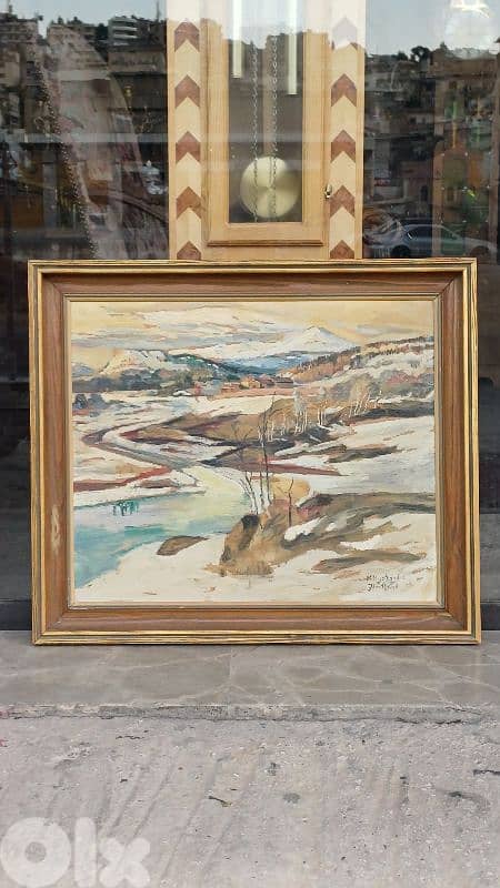 لوحة رسم زيتي اوروبية 1