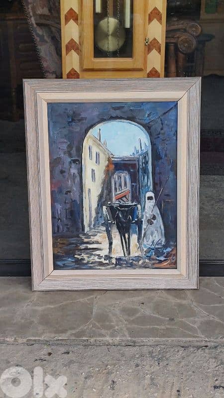 لوحة رسم زيتي اوروبية 0