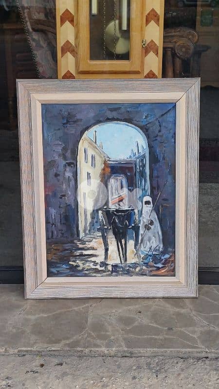 لوحة رسم زيتي اوروبية 1