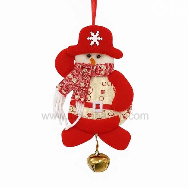 Christmas Plush Hanging Ornaments with Golden Bell (20–26 cm) 2