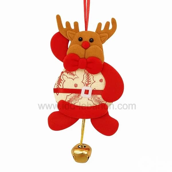 Christmas Plush Hanging Ornaments with Golden Bell (20–26 cm) 3