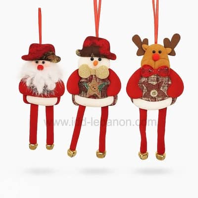 Christmas Plush Ornaments Long Legs and Golden Bells (20–26 cm)