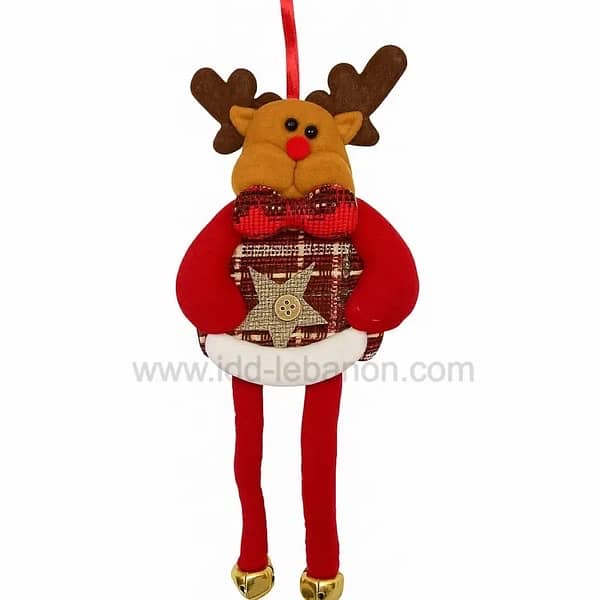 Christmas Plush Ornaments Long Legs and Golden Bells (20–26 cm) 3