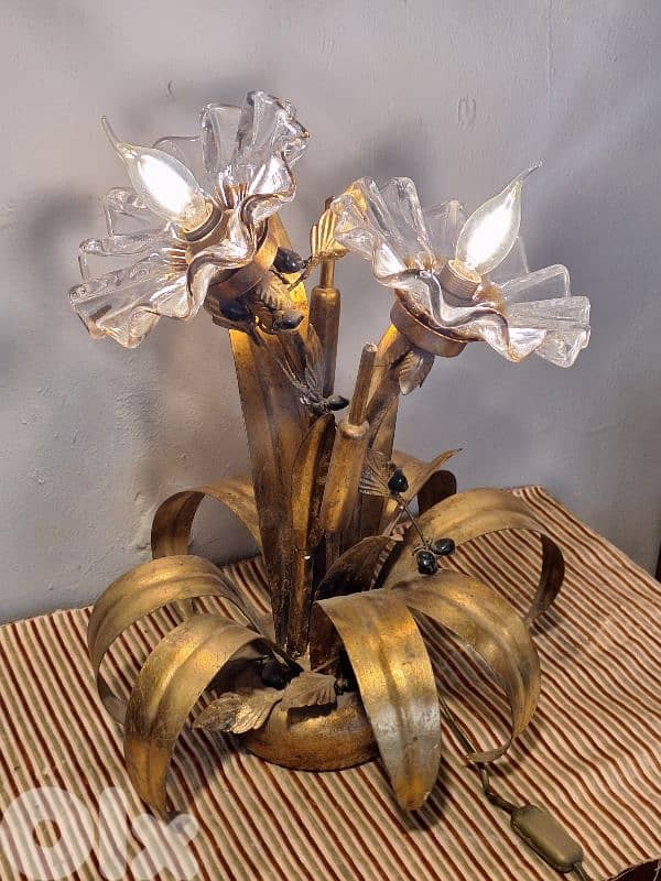 italian flowershaped murano lamp 0