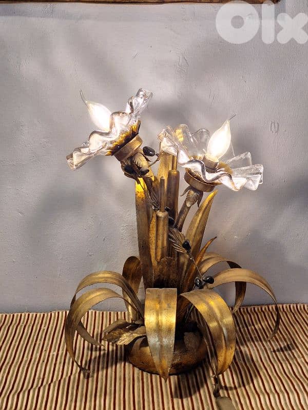 italian flowershaped murano lamp 1