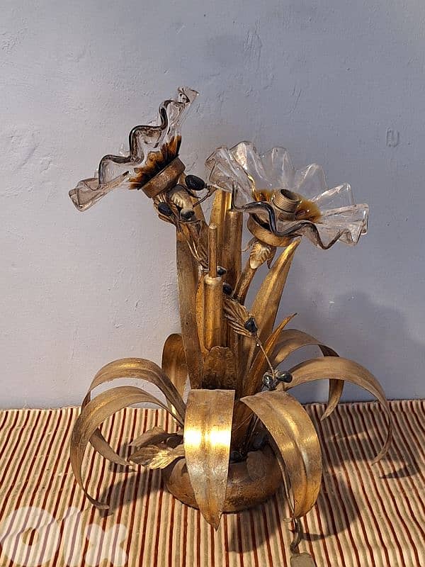 italian flowershaped murano lamp 3