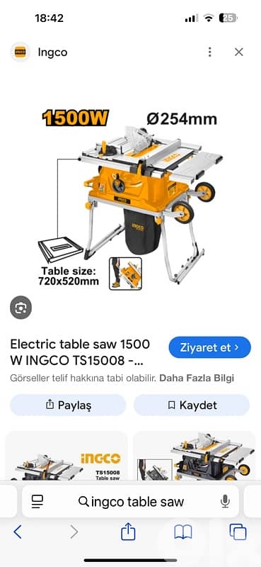 ıncgo industrial table saw 1500 w 1