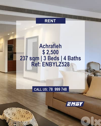 Apartment for Rent Achrafieh | Prime Location | Fully furnished