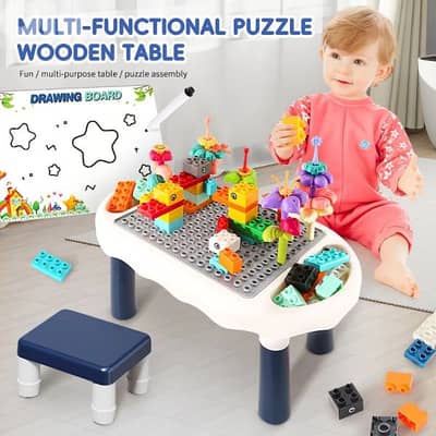 طاولة مكعبات للأطفال