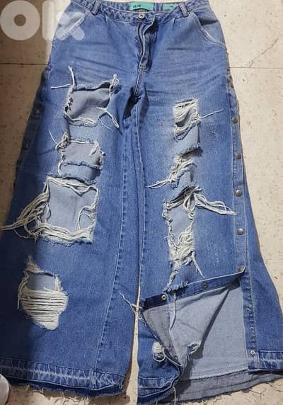 jeans blue size small used once very funky
