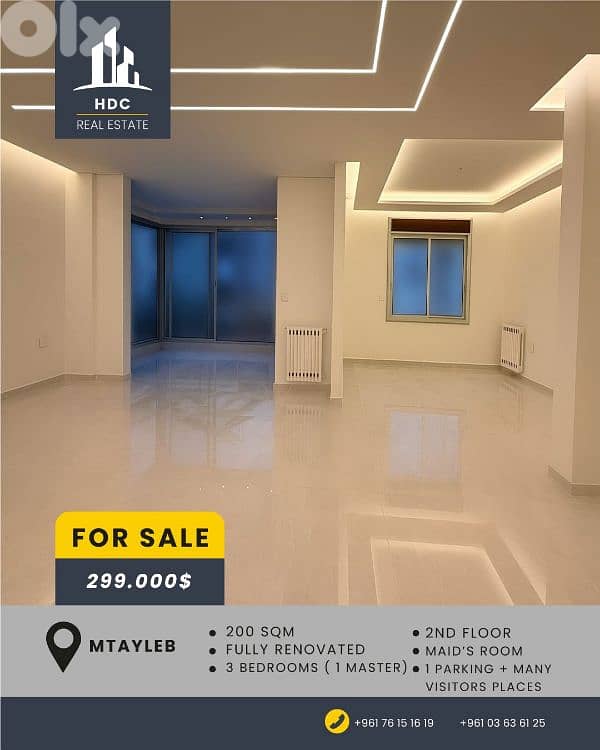 Mtayleb Renovated 200 sqm High end 0