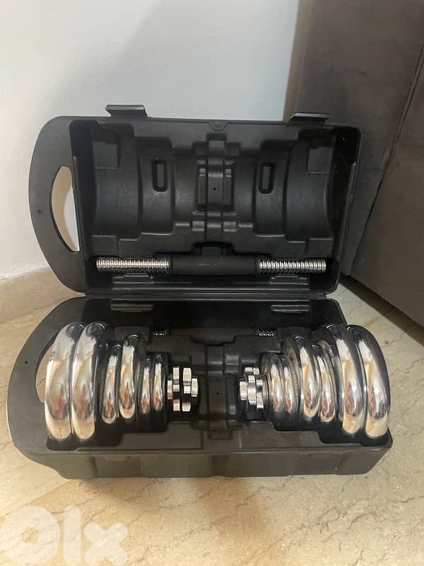 20kg chrome Dumbbells Kit 0