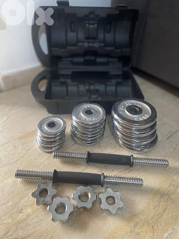 20kg chrome Dumbbells Kit 2