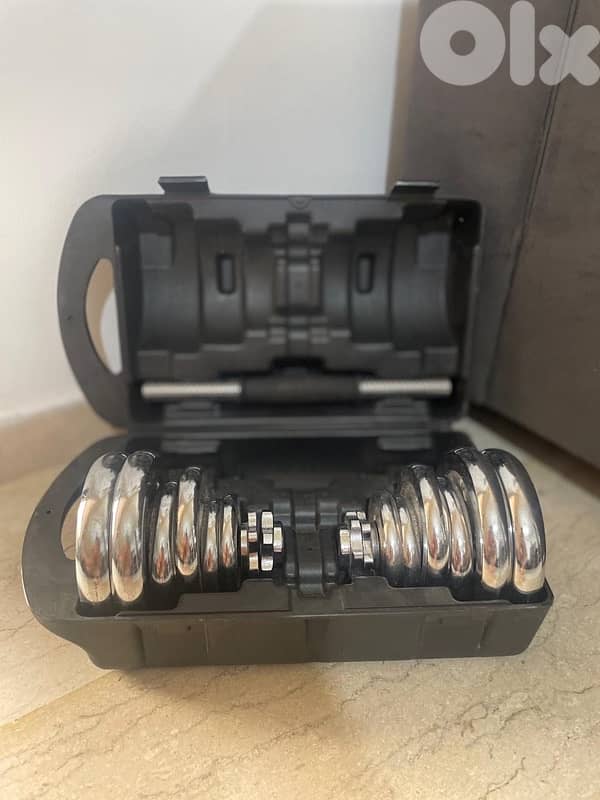 20kg chrome Dumbbells Kit 3